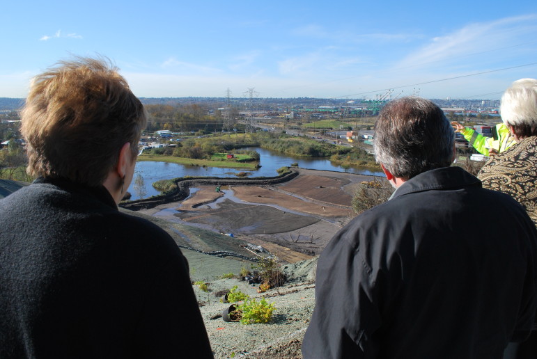 State lawmakers visiting a toxic cleanup site in 2010.