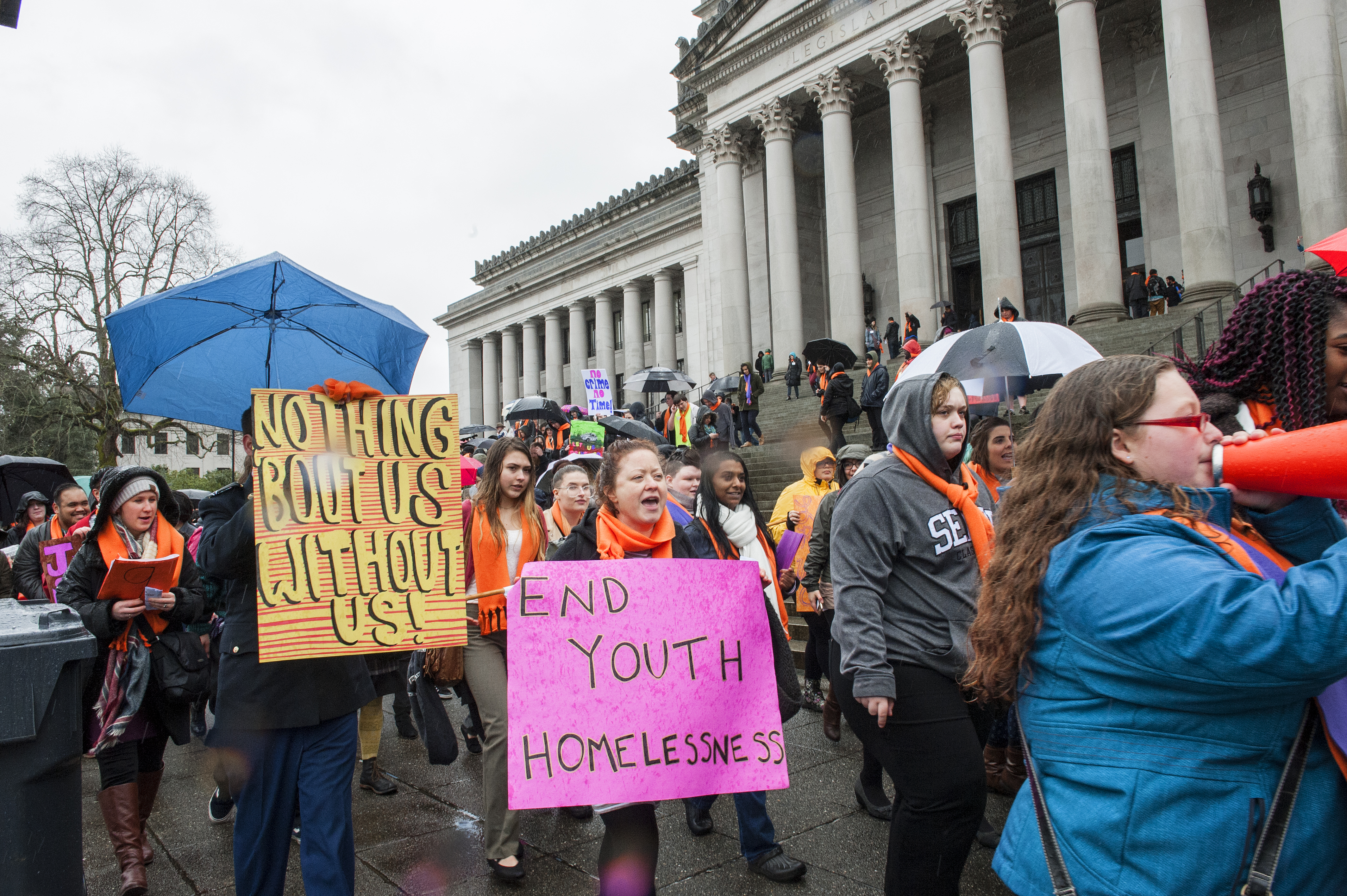 Foster youth rally in Olympia demanding solutions to crisis